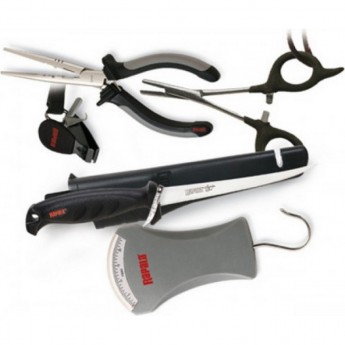 Комбо-набор RAPALA 4 (плоскогубцы (16 см.); щипцы (14см.); безмен (11кг.); нож фил. Falcon с ножнами; ремешок) BP136PFS